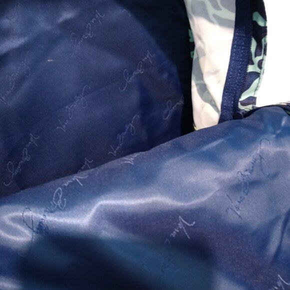 Vera Bradley Blue Floral Katalina Pattern Backpack Adjustable Straps/ nwot - Picture 10 of 14